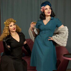 NWT - SeventyOne Boutique -1940's  vintage style Teal Dress